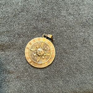 Solid sterling silver Amazing Mexican sun pendant